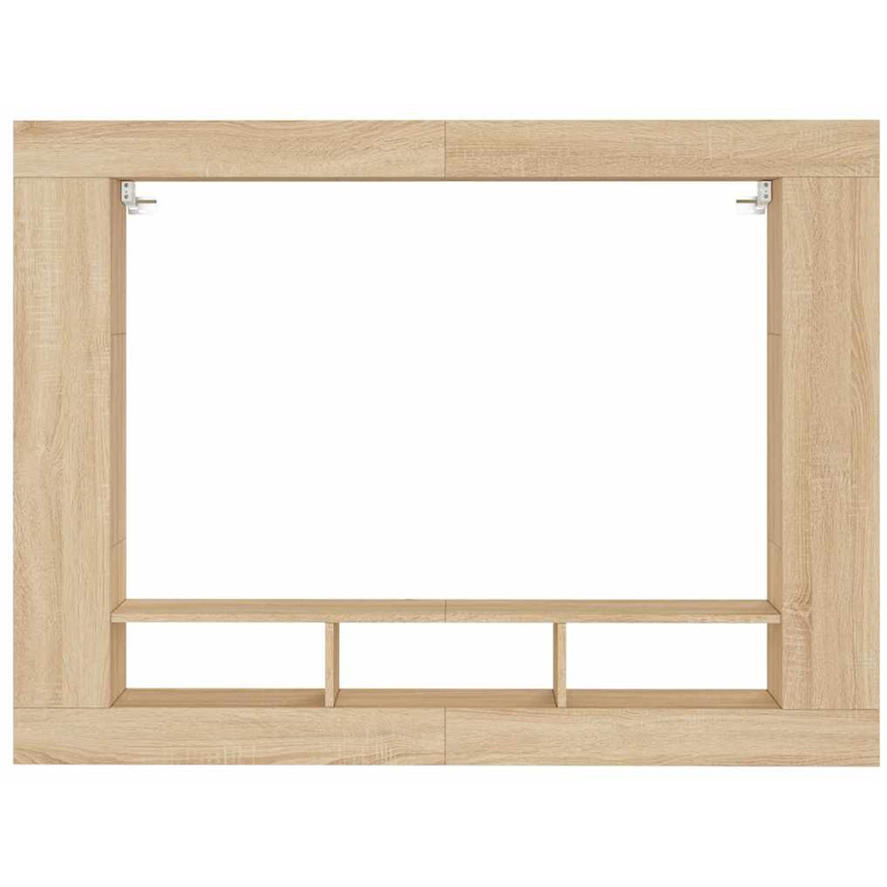 vidaXL 3 Open Shelf Sonoma Oak Wall Mounted TV Cabinet Image 4
