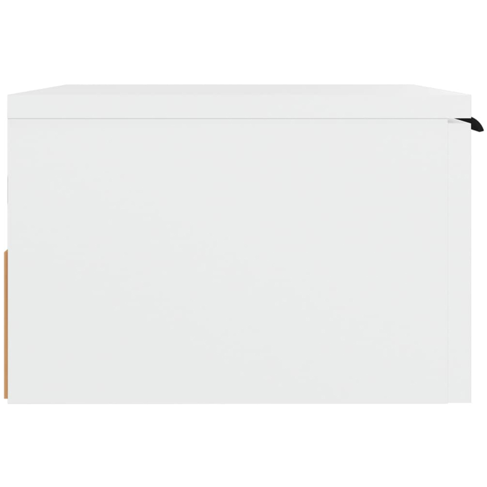 vidaXL Set of 2 White Wall Mounted Bedside Cabinet Image 5