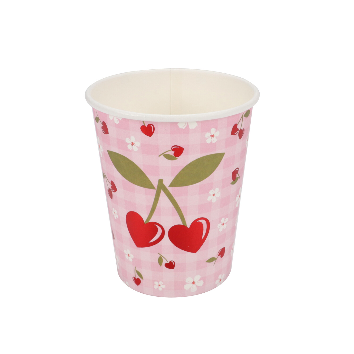 Pack of 8 Cherry Paper Cups - Pink Image 2