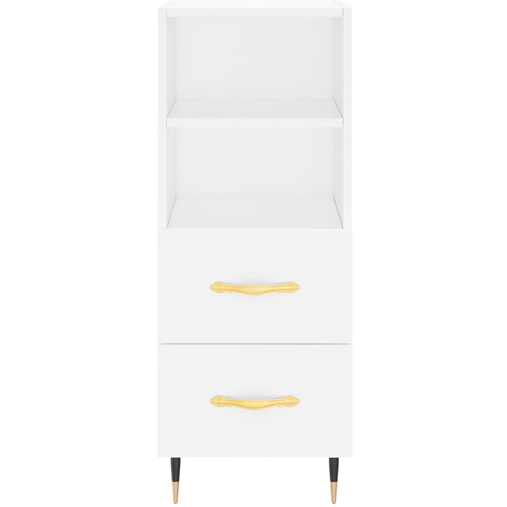 vidaXL 2 Drawer 2 Shelf White Sideboard Image 6