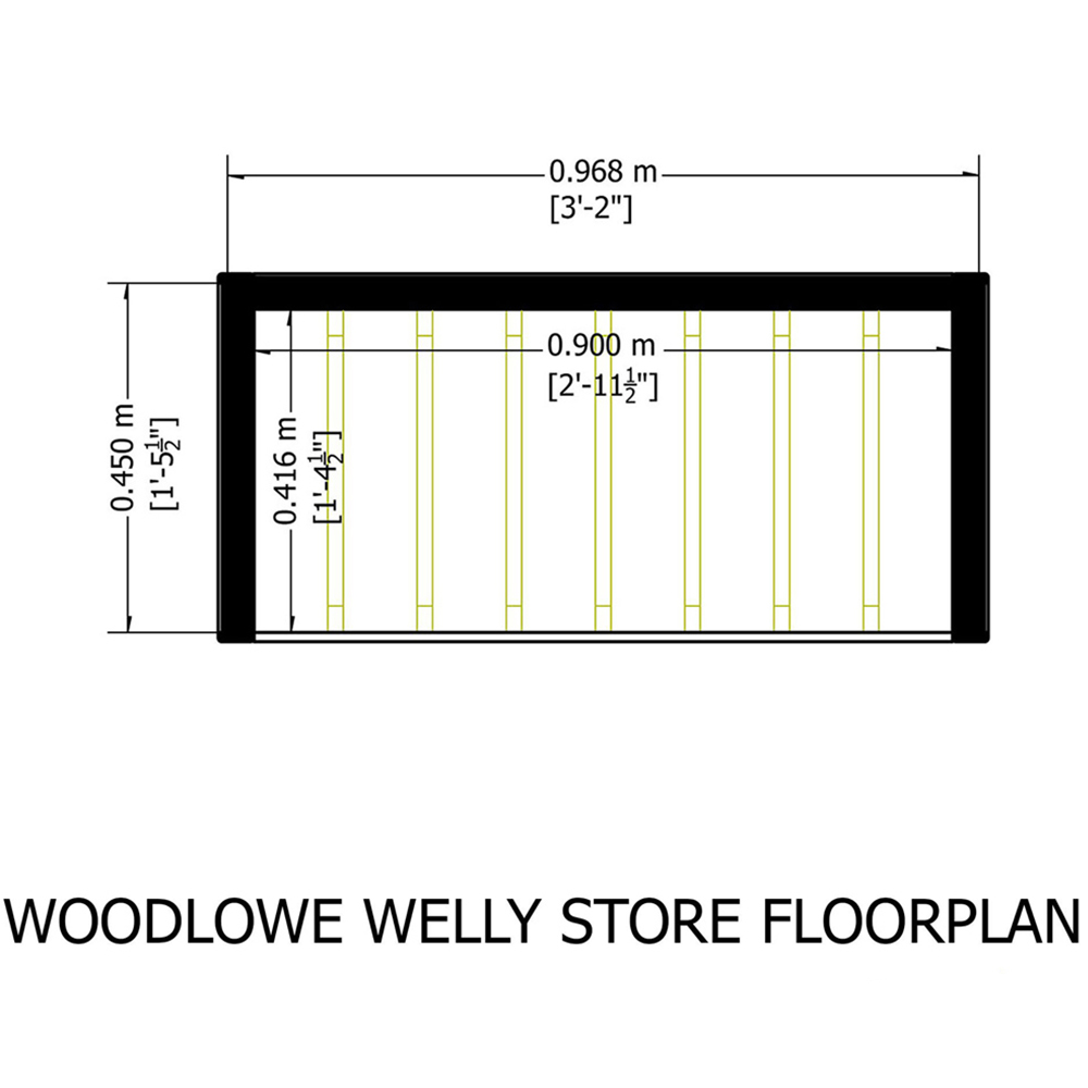 Shire 3.2 x 1.5ft Woodlowe Welly Store Image 4