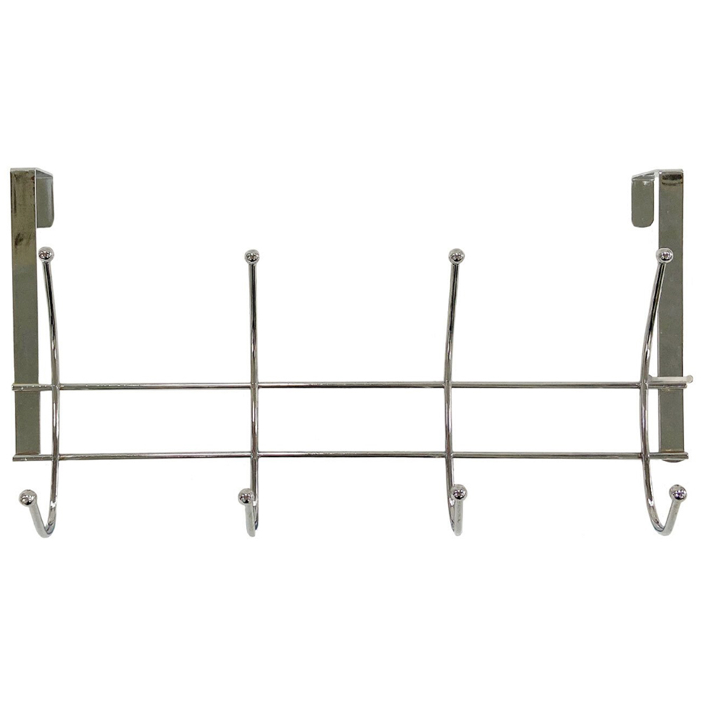 Chrome Ball Tip 8 Hook Coat Rail Image