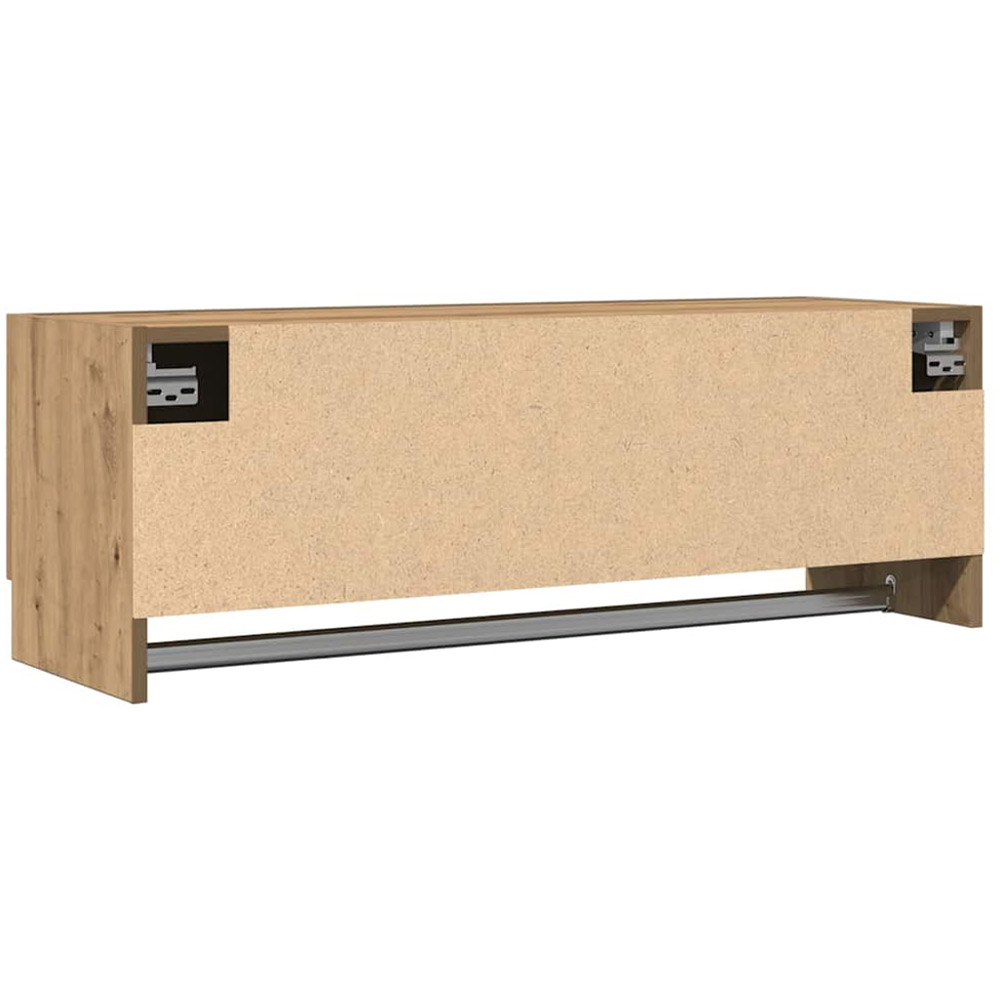 vidaXL Single Flap Door Artisan Oak Wardrobe with Hanger Bar Image 6