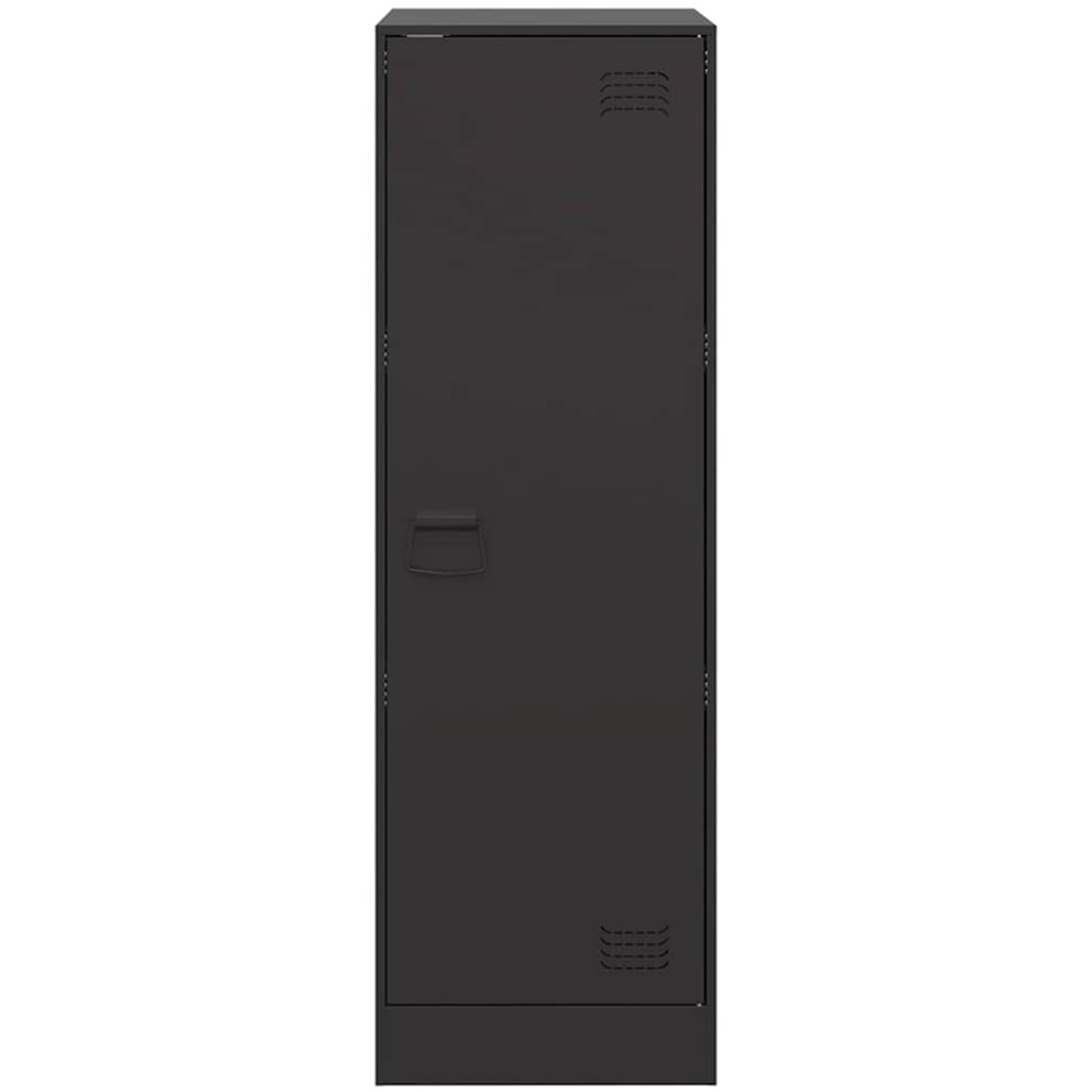 vidaXL Single Door Black Steel Sideboard Image 6