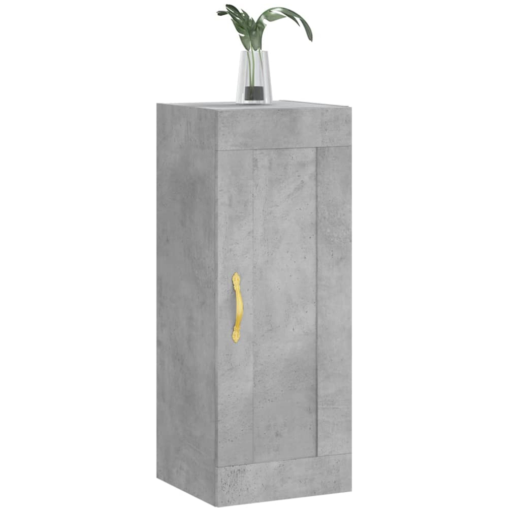 vidaXL Single Door Concrete Grey Wall Mounted Slim Cabinet Image 3