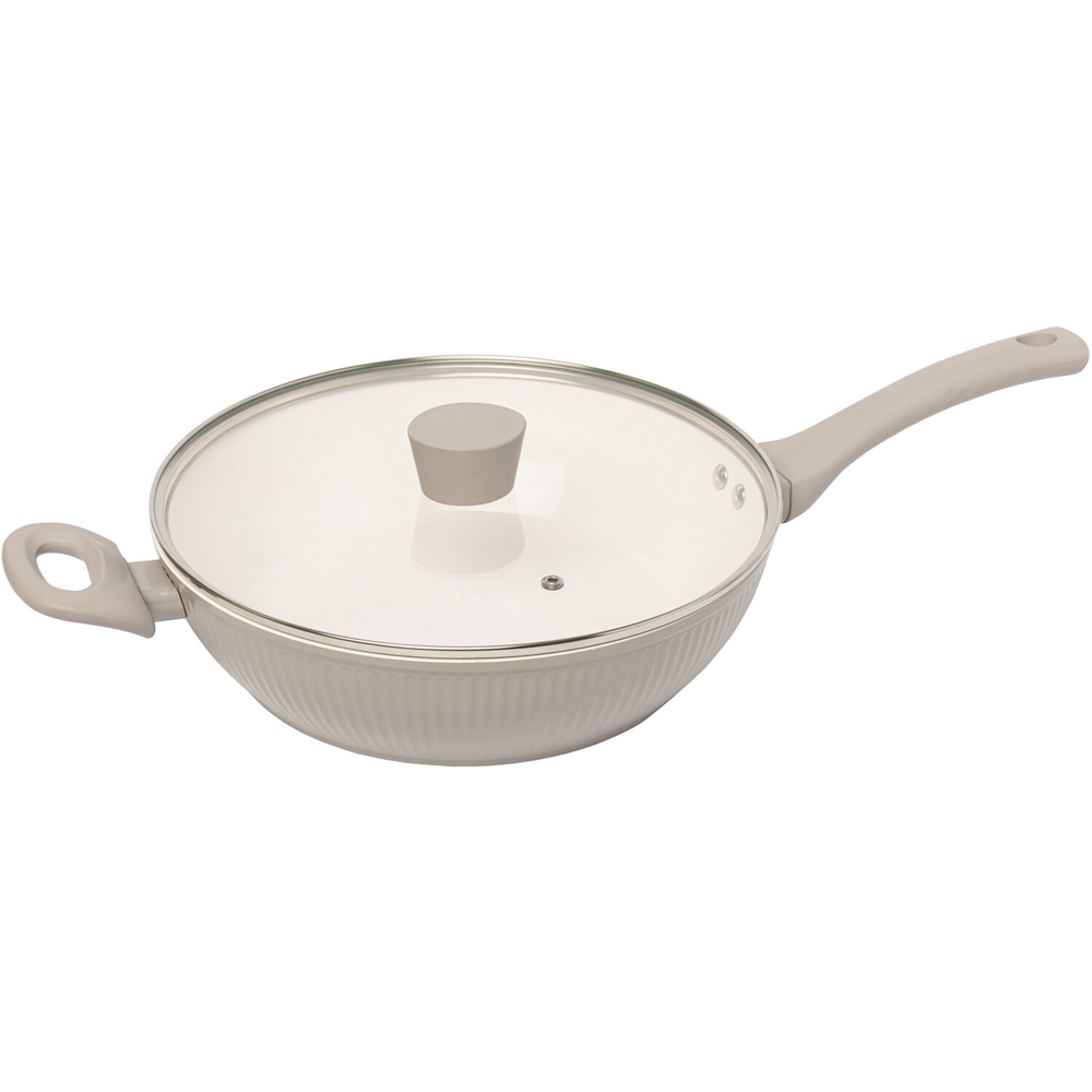 Haden Saute Pan with Side Handle and Lid - Putty Image 1