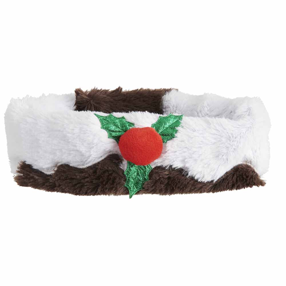 Wilko Christmas Pudding Dress Up Dog Collar Image