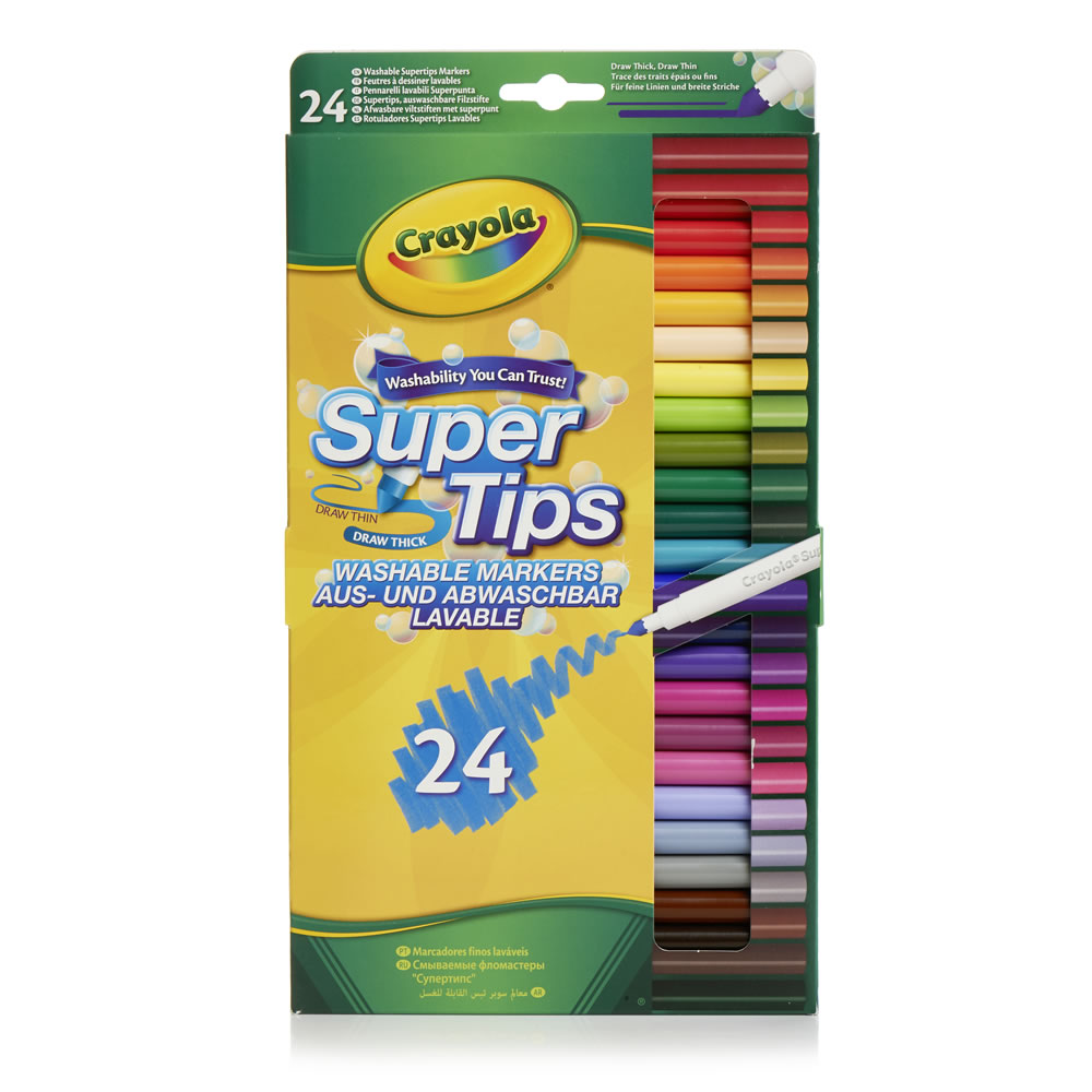 Crayola Supertips Washable Markers 24 Pack Image