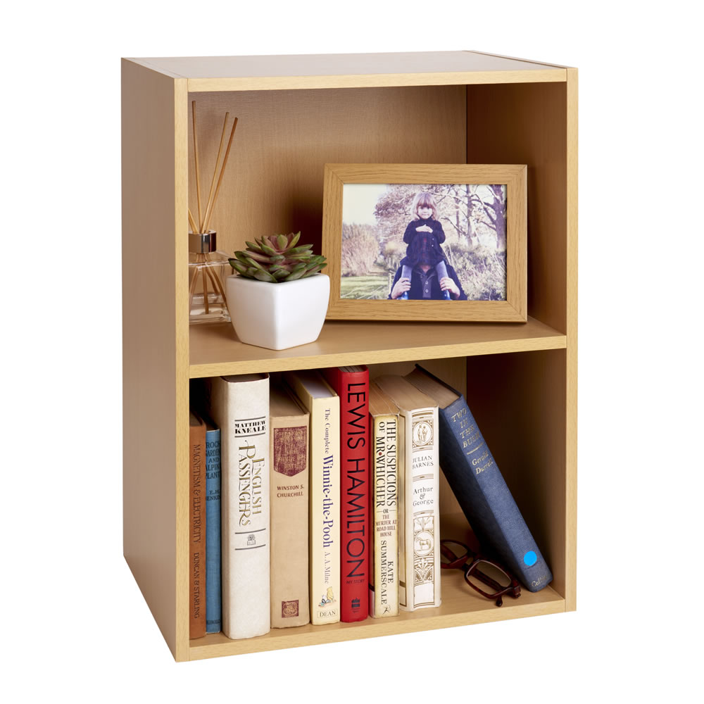 Wilko Functional 2 Tier Shelving Unit Oak Effect Image 3