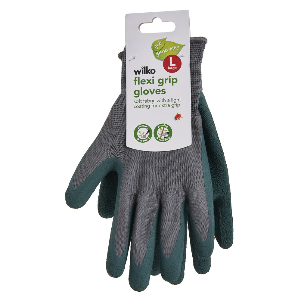 Wilko Garden Gloves Flexi Grip Large Image 1