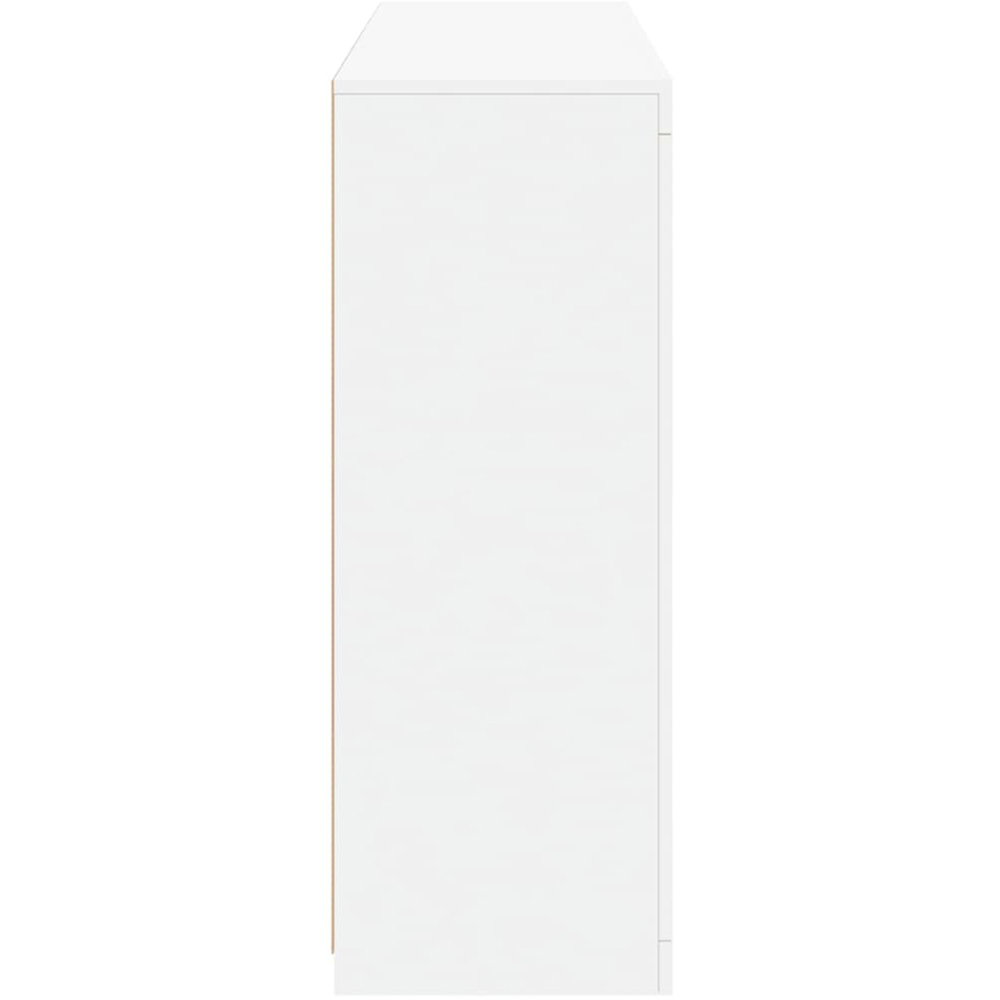 vidaXL 2 Door 8 Shelf White LED Sideboard 3 Piece Image 6