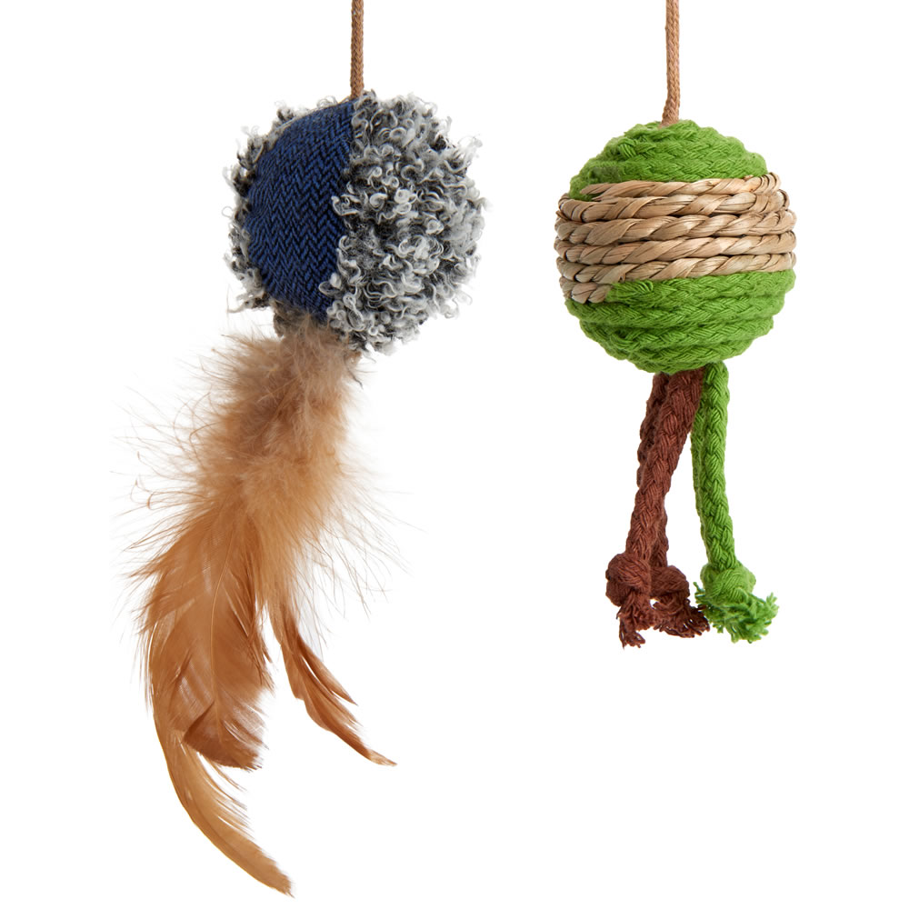 Wilko Soft and Scratchy Balls Cat Toy Wilko