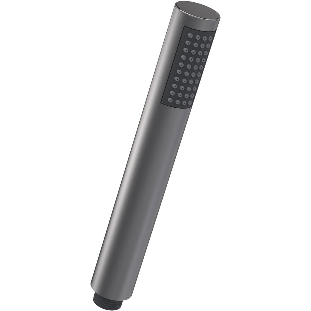 nuie Easy-Clean Brushed Pewter Round Handset Image 1