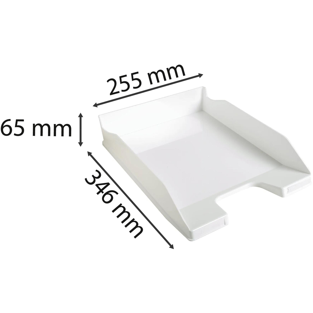 Exacompta Gloss White Gloss Letter Tray 6 Pack Image 5