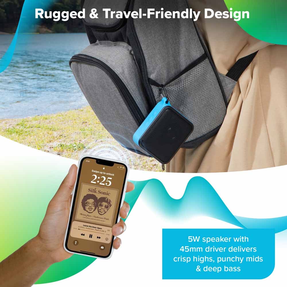 Maplin Blue Waterproof Bluetooth Speaker Image 5