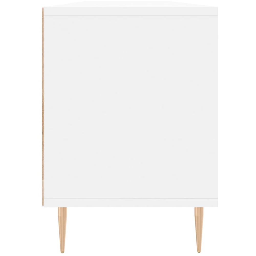 vidaXL 3 Drawer 3 Shelf White TV Cabinet Image 7