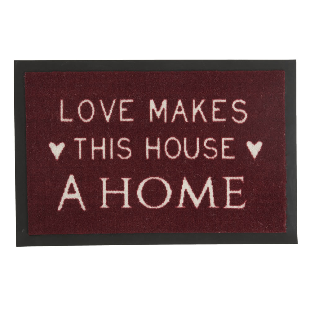 Wilko Red Home Design Doormat 40 x 70cm Image