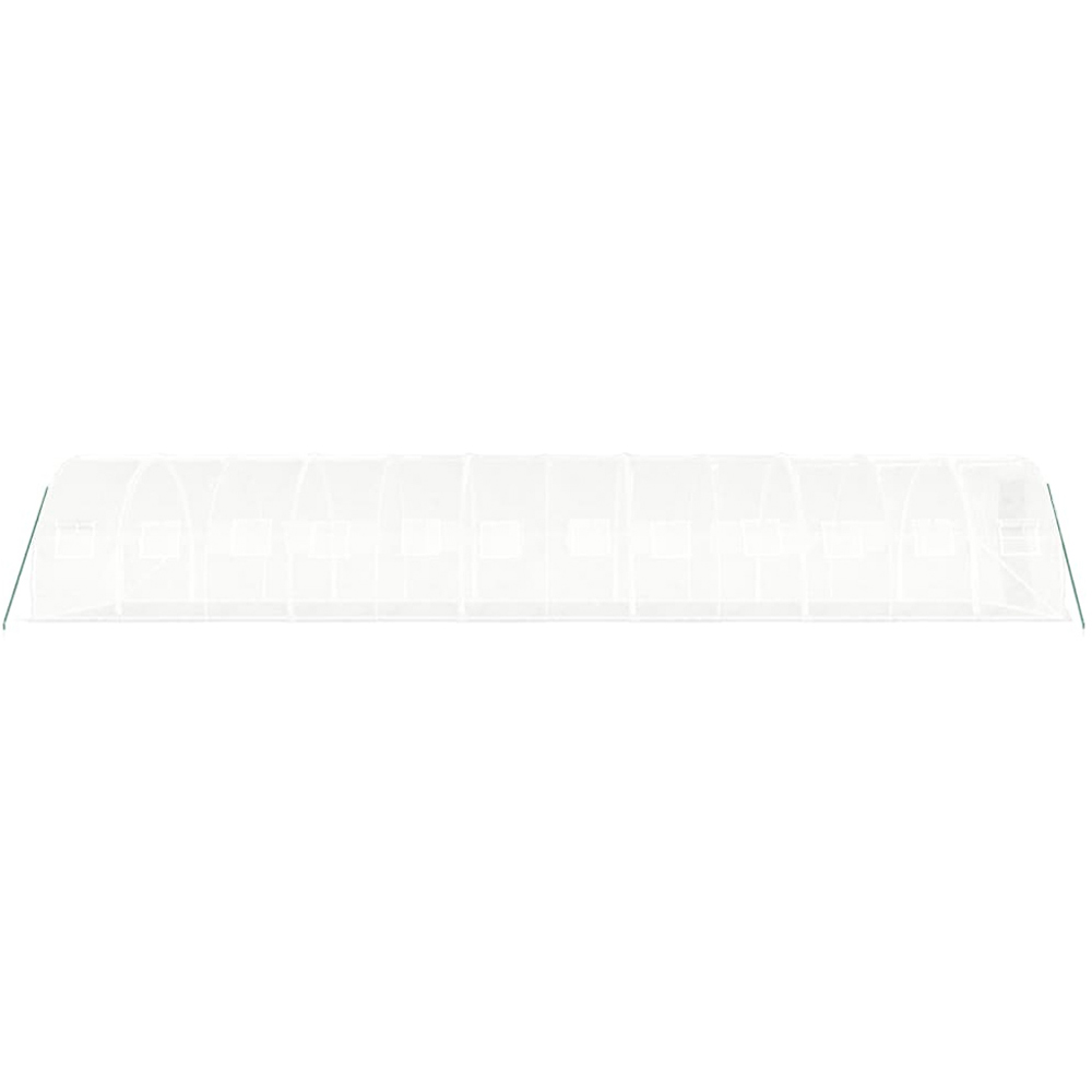 vidaXL White Polyethylene Galvanised Steel Frame 39.3 x 9.8ft Greenhouse Image 4
