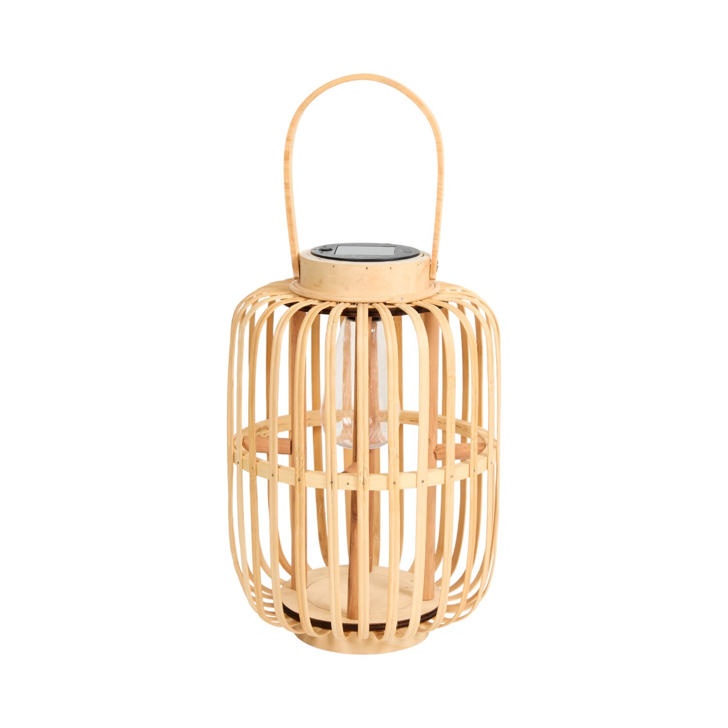 Solar Bamboo Effect Lantern Natural Image 2