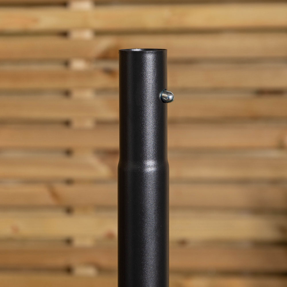 Samuel Alexander 2.7m Black Havana Garden Patio Parasol with Crank Handle and Cover Image 6