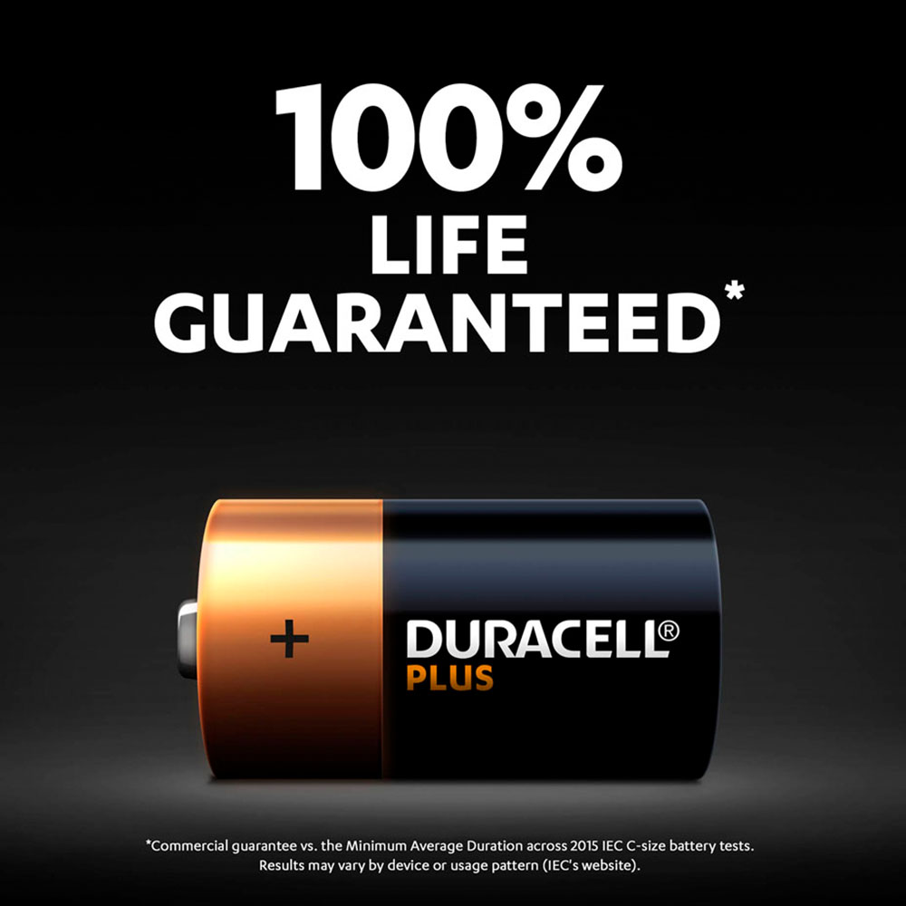 Duracell Plus C 2 Pack Batteries Image 4