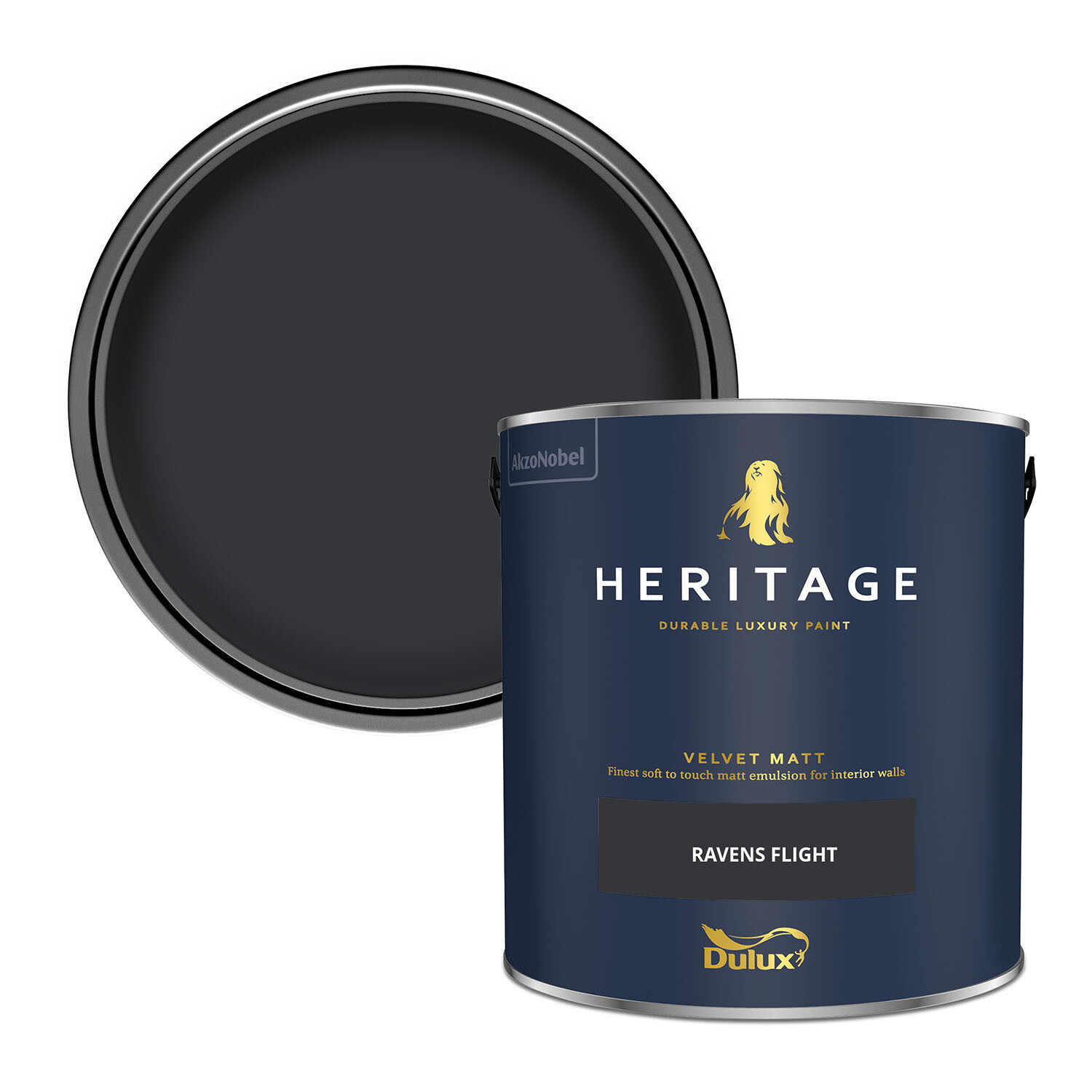Dulux Heritage Walls and Ceilings Ravens Flight Velvet Matt Emulsion Paint 2.5L Image 1