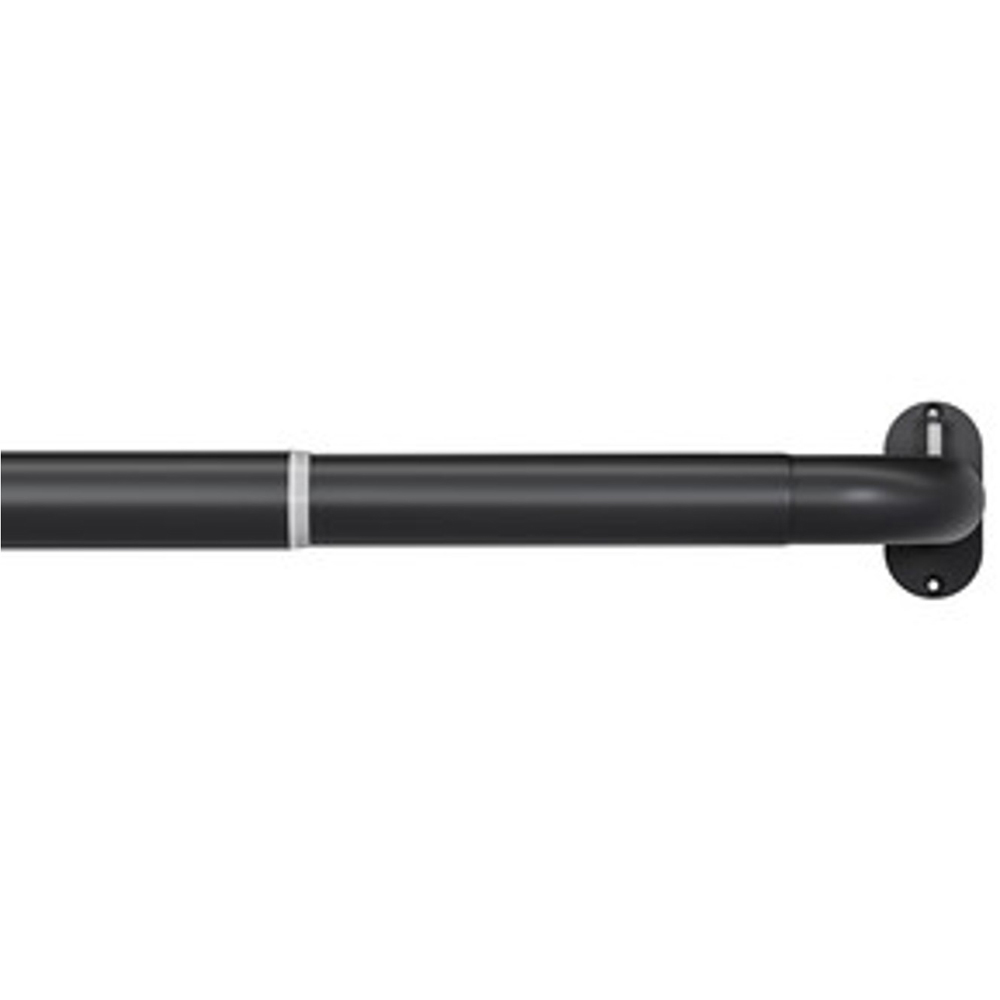 New Edge Blinds 120-210cm Black Room Darkening Extendable Curtain Pole Image 3