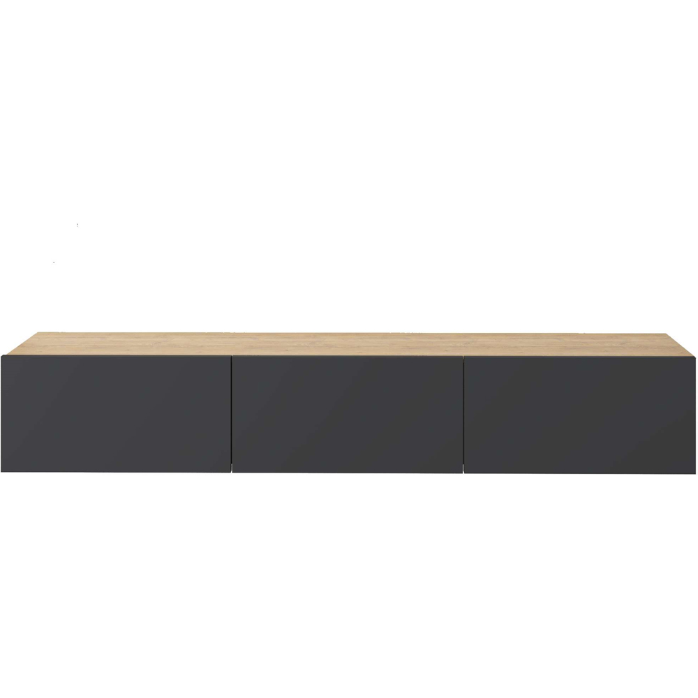 Decortie Francy Oak and Anthracite TV Unit with Storage Cabinet Image 2