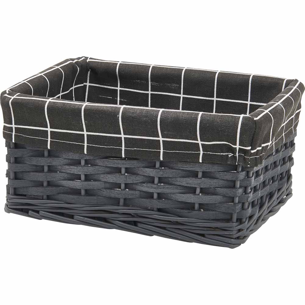 Wilko Grey Wicker Basket  Small Image 3