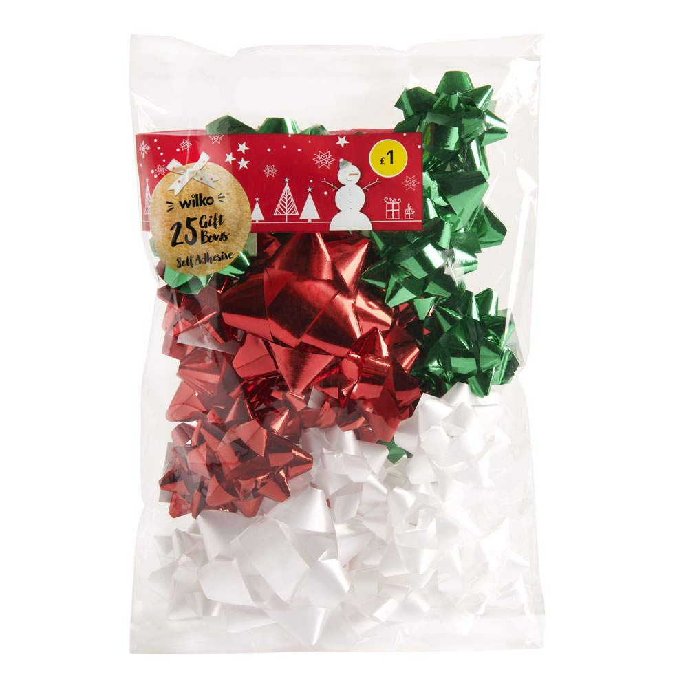 Wilko 25 pack Alpine Home Christmas Bows Image 1