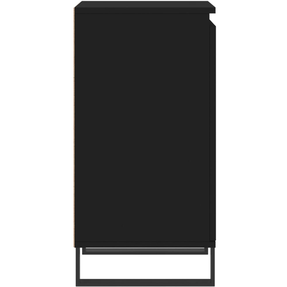 vidaXL Single Door Black Sideboard Set of 2 Image 8