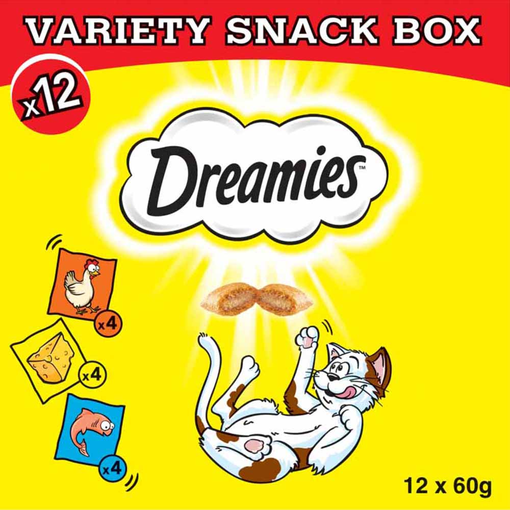 Dreamies Mixed Variety Snack Box 12x60g Image 2
