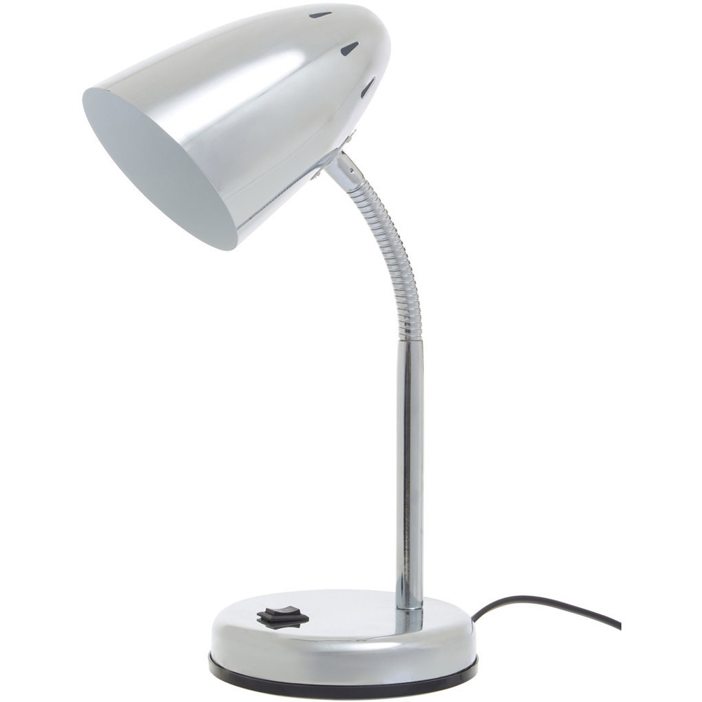 Premier Housewares Flexi Chrome Desk Lamp Image 2