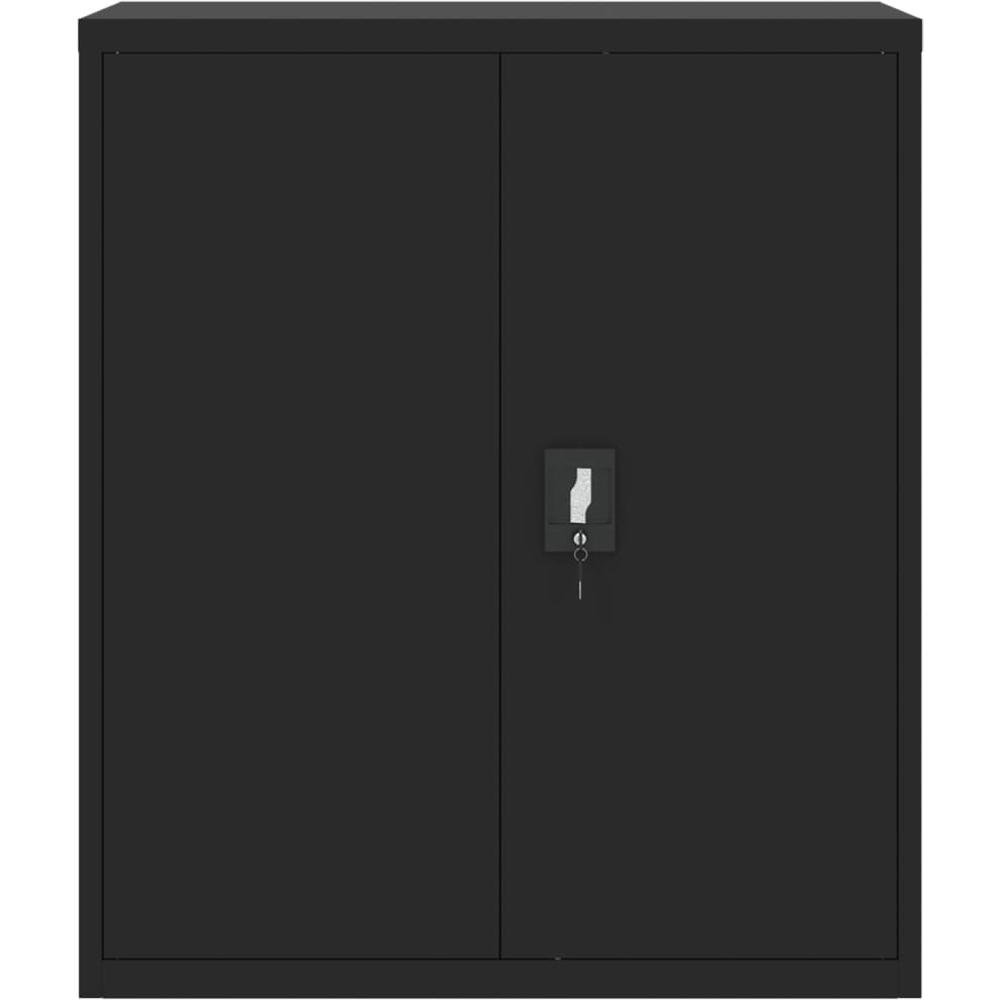 vidaXL 2 Door Black Steel Compact File Cabinet Image 2