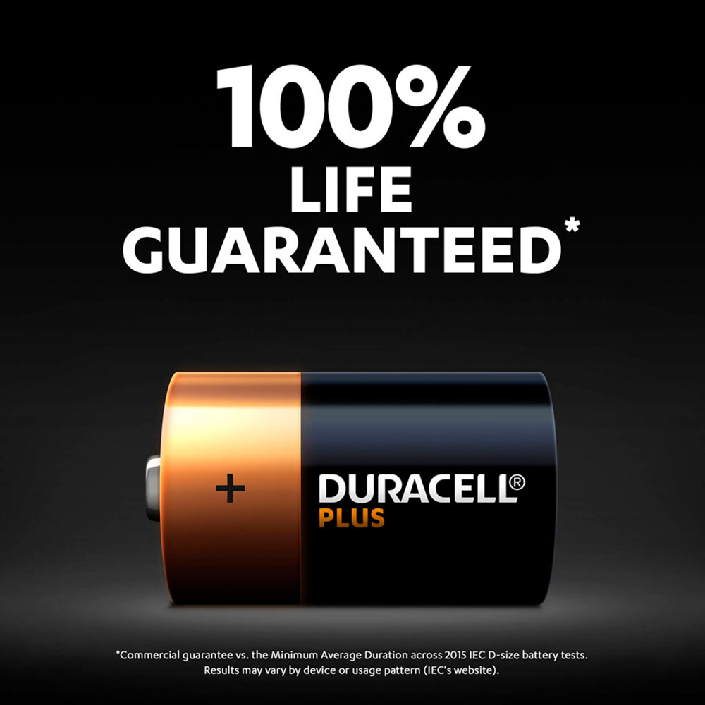 Duracell Plus D 4Pack Batteries Image 4
