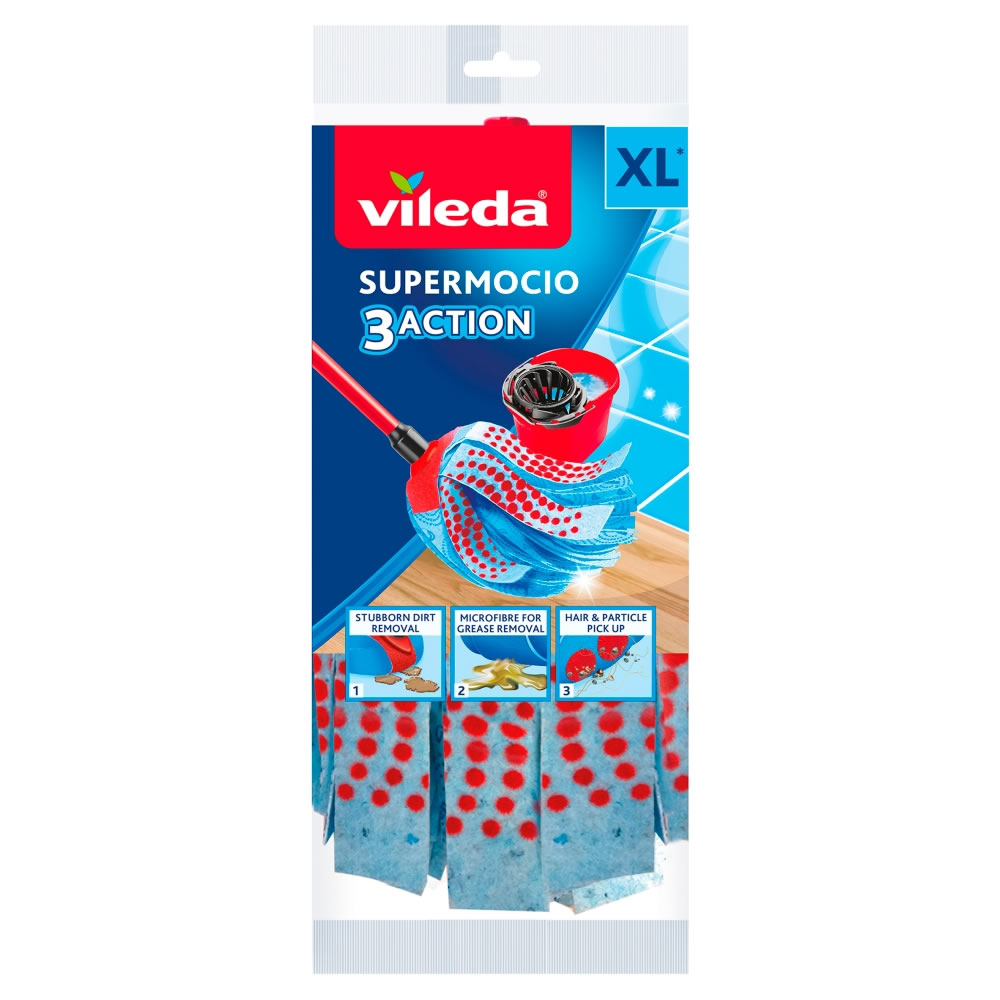 Vileda Supermocio 3 Action Mop Refill Image 1