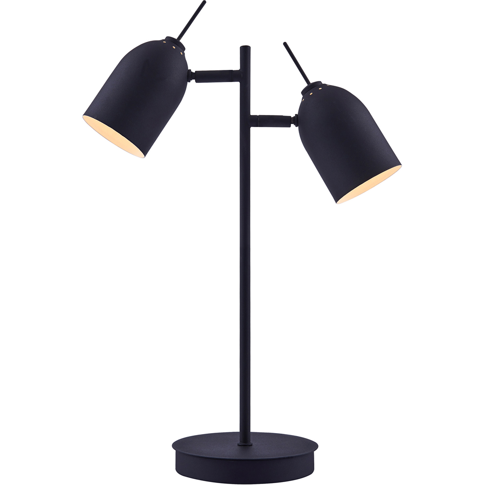 Teamson Home Mason 2 Way Black Metal Shade Table Lamp Image 1