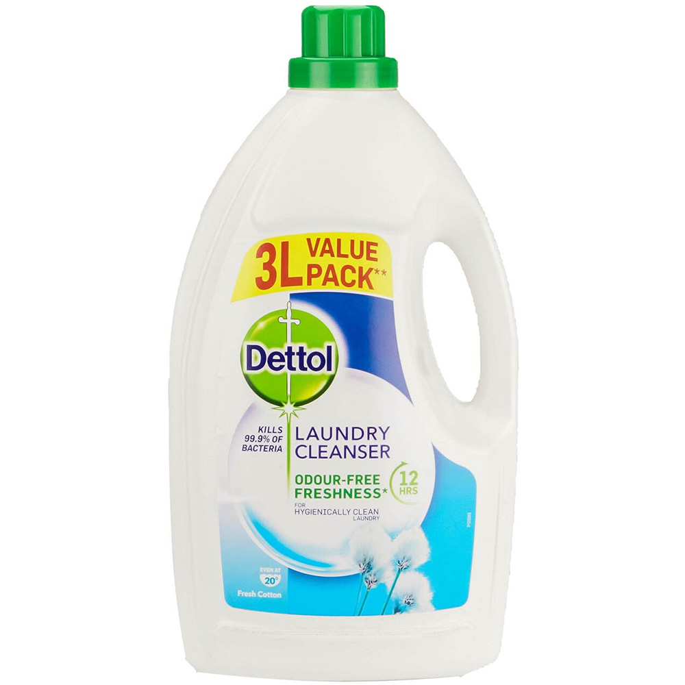 Dettol Fresh Cotton Laundry Cleanser Fresh Cotton 3L Image