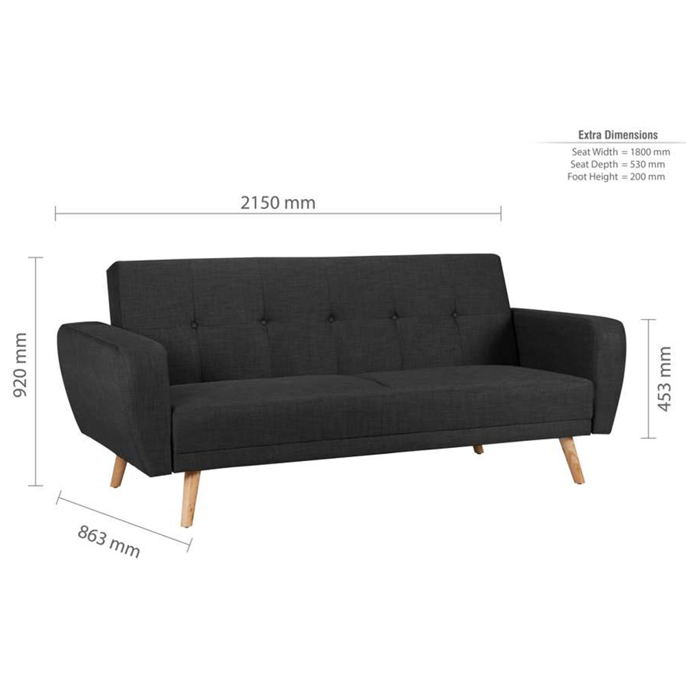 Farrow Large Grey Sofa Bed Wilko