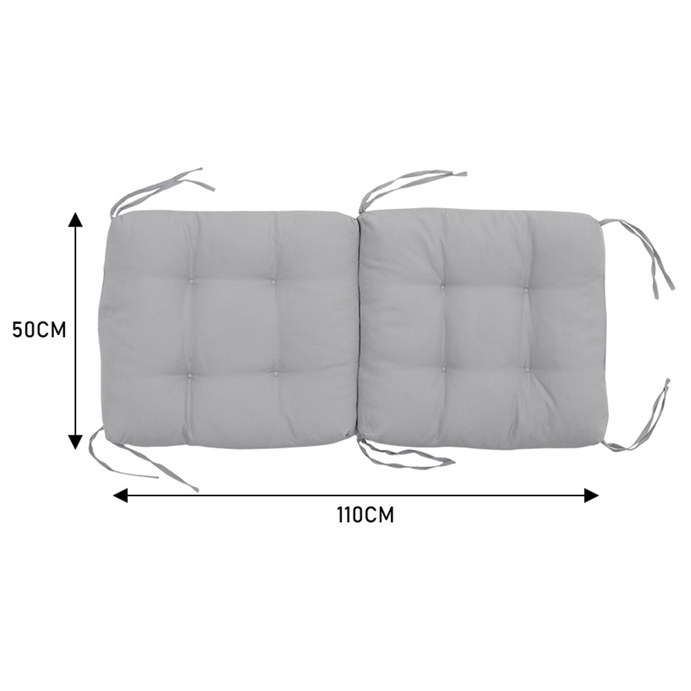 Living and Home Light Grey Deep Seat Lawn Chair Cushion Image 8