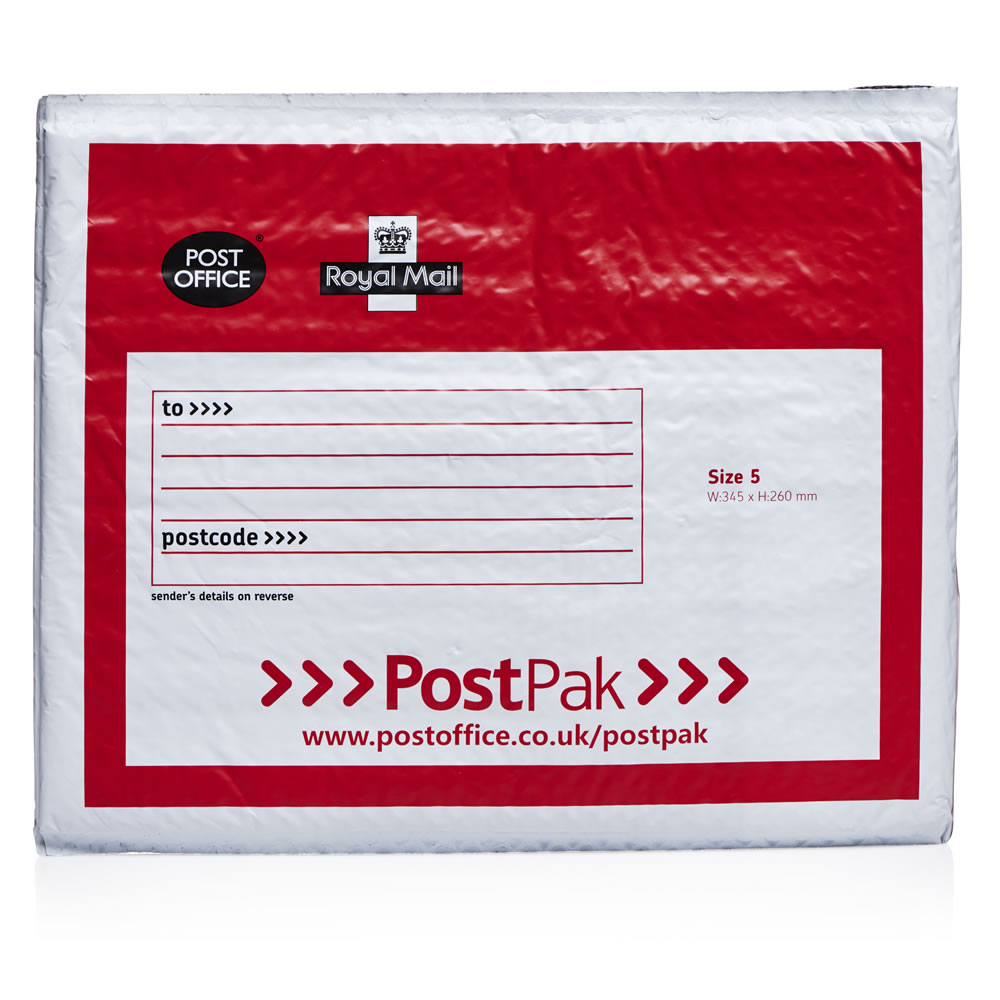 Royal Mail Post Office PostPak Bubble Envelopes   Size 5 3pk 345 x 260mm Image
