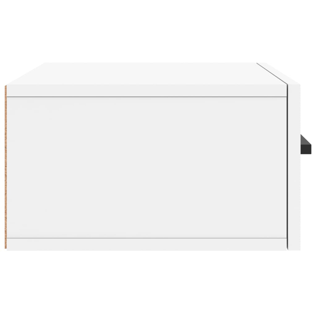 vidaXL Singe Drawer White Wall Mounted Bedside Table Image 7