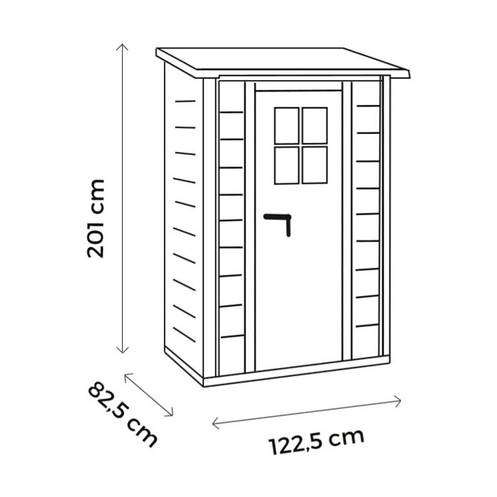 Shire 4 x 2ft Tuscany Evo 100 Plastic Garden Shed Image 5