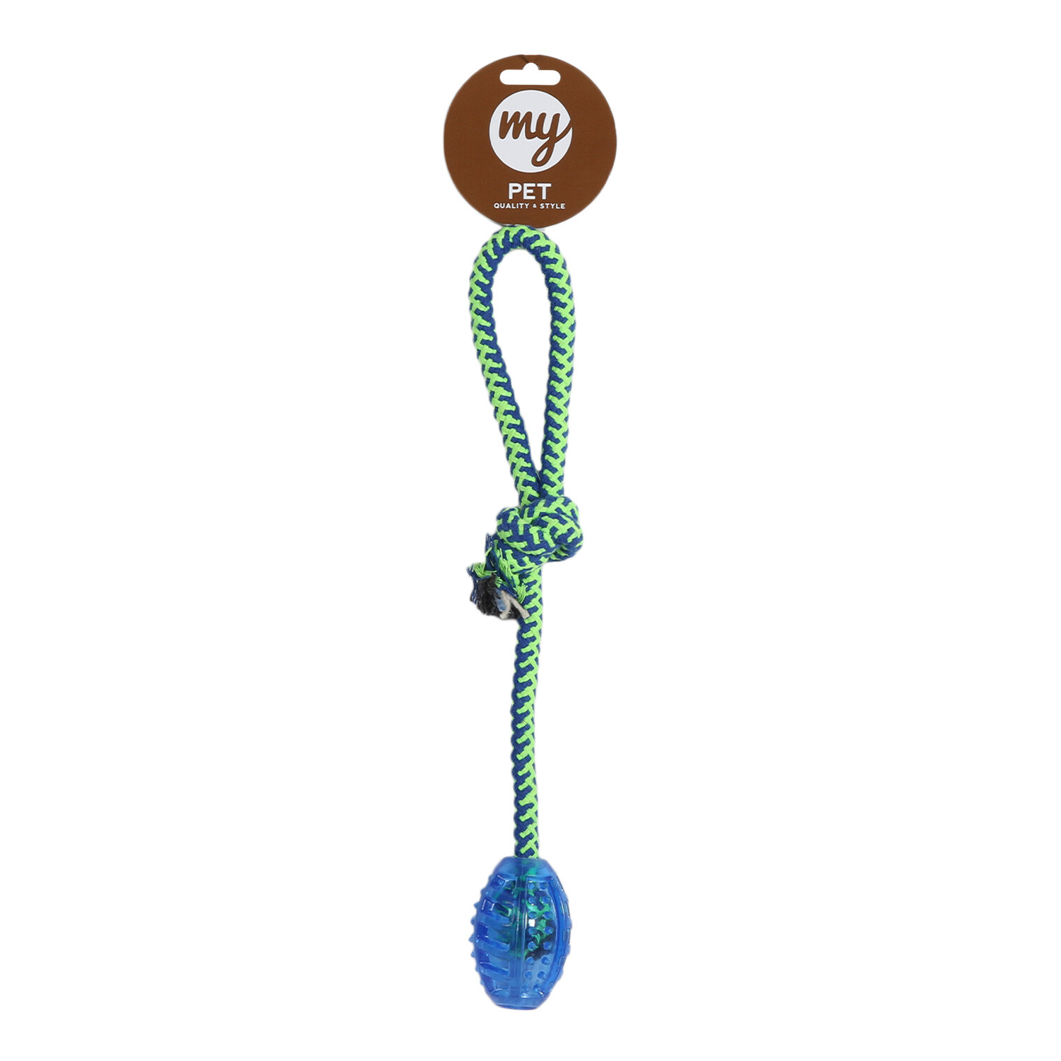 Rope and TPR Ball Dog Toy Image 1