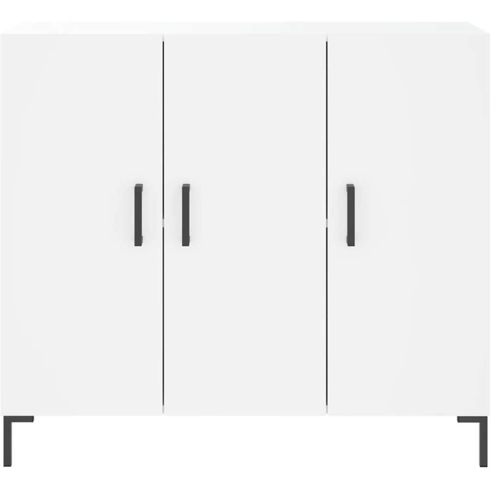 vidaXL 3 Door White Sideboard Image 6