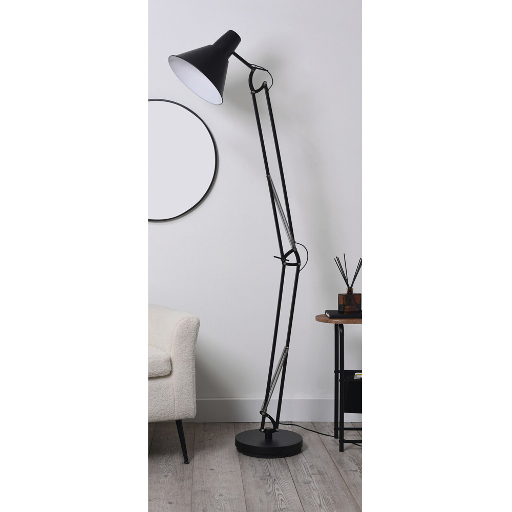 Jenson Retro Black Floor Lamp Image 2