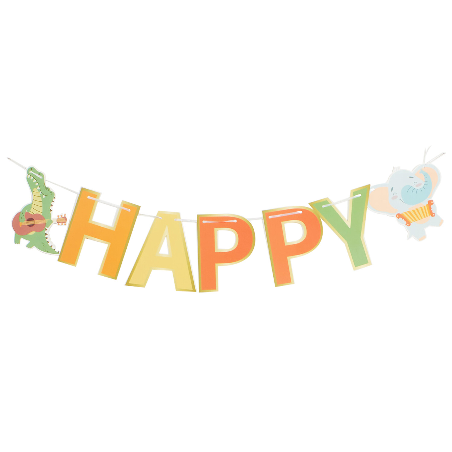 Safari Party Happy Birthday Banner - Multicolour Image 3