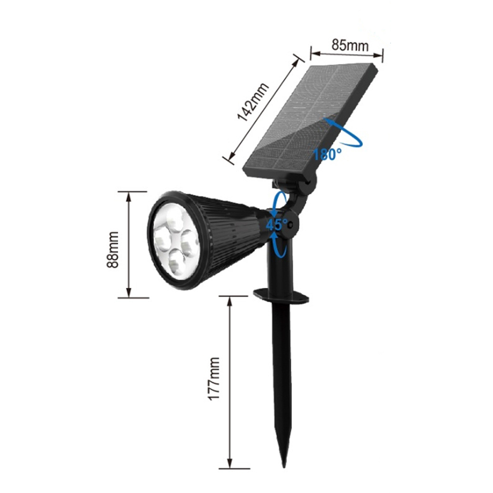 ExtraStar Solar LED Garden Spotlight with Light Sensor Image 6