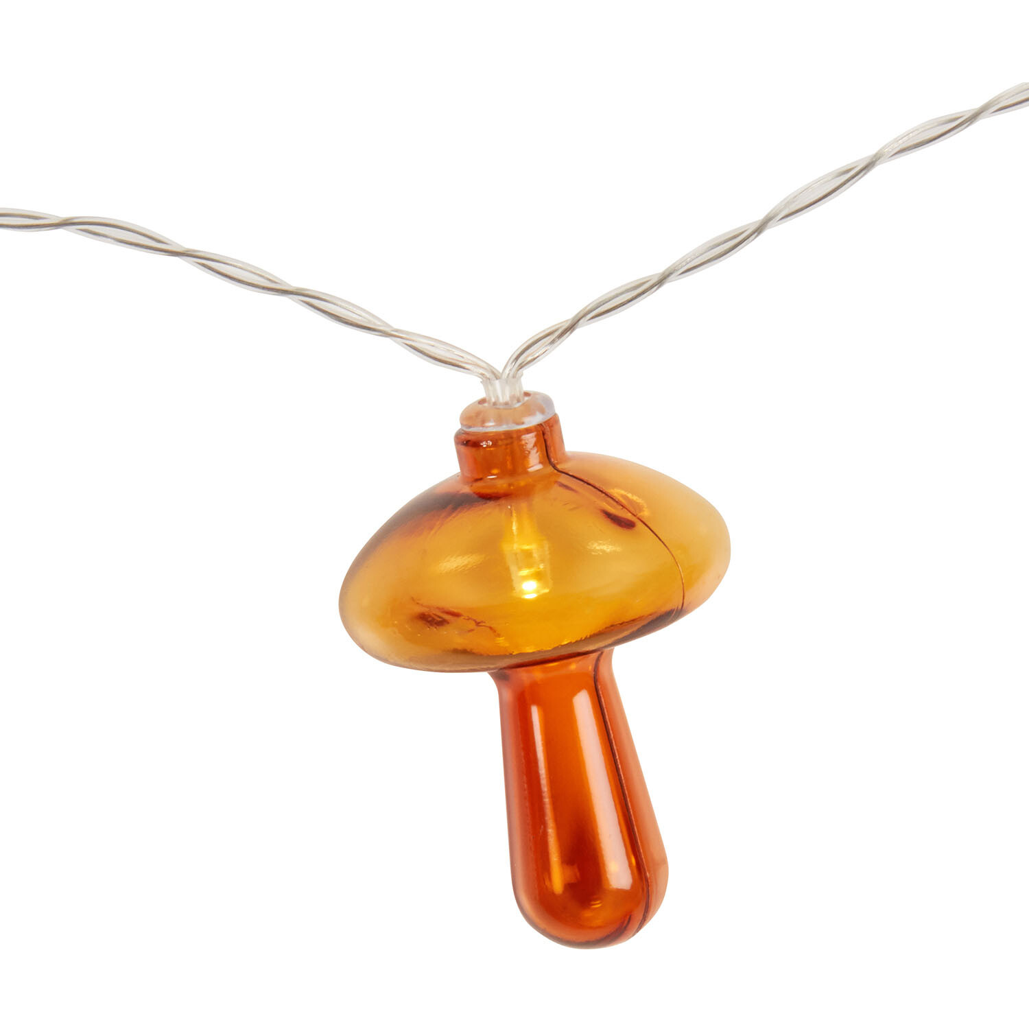 20 LED Mushroom String Light Yellow-Orange Image 2