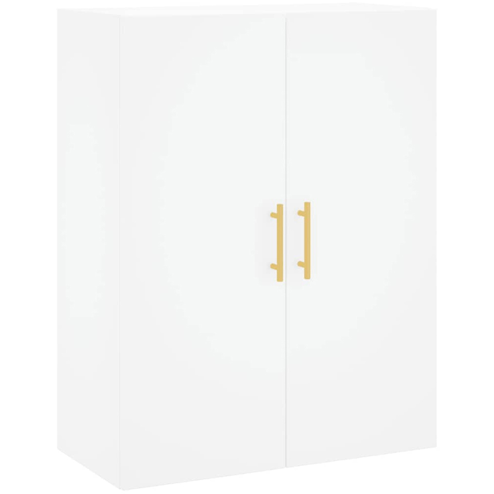 vidaXL 2 Door White Wall Mounted Slim Storage Cabinet Image 2